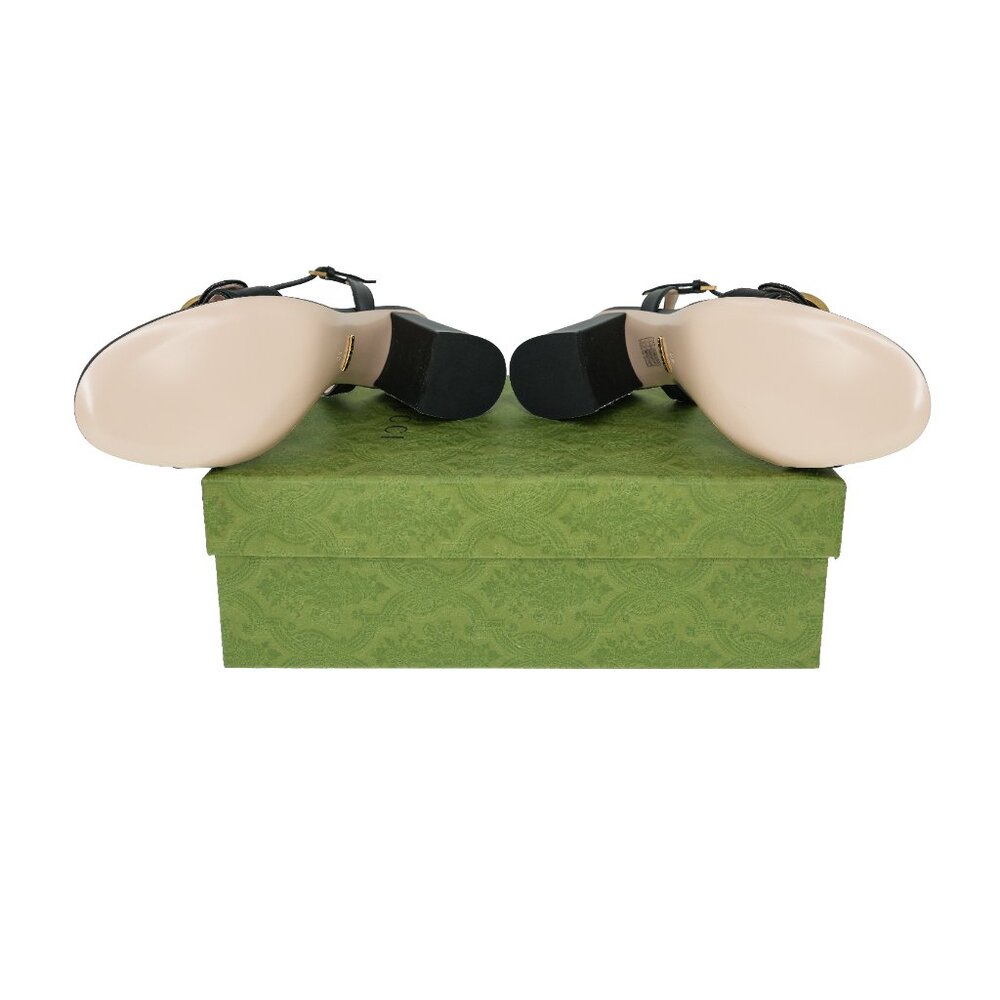 Gucci GG Marmont Leather Mid-heel Sandals - Picture 8 of 11